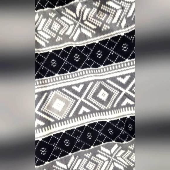 Old Navy Black/Gray Fleece Pajama Pant-Size XXL - Picture 2 of 4